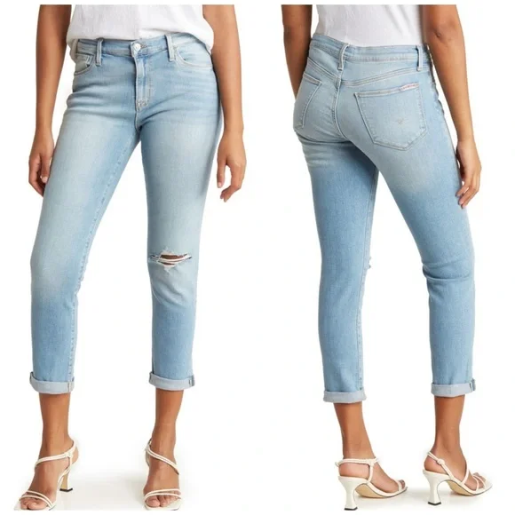 Hudson Jeans Natalie Mid Rise Slim Boyfriend Jeans